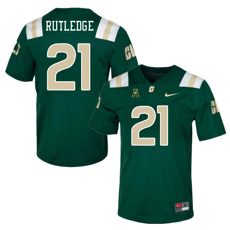 Charlotte 49ers #21 Henry Rutledge College Football Jerseys Stitched Sale-Green